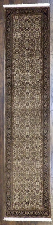 Persian Herati Mir Design 2'6"x12'0" Hand-knotted Rug -w687