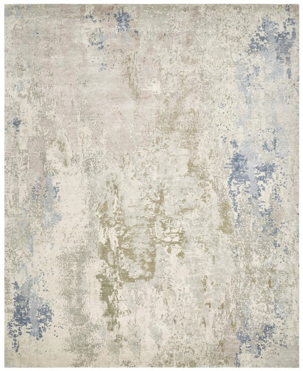 Hand Knotted Wool & Natural Silk Modern Rug KPV9610