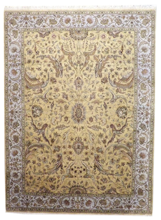 Fine Kashan Tie Dye 9'0"x12'0" Hand-knotted Rug -w312