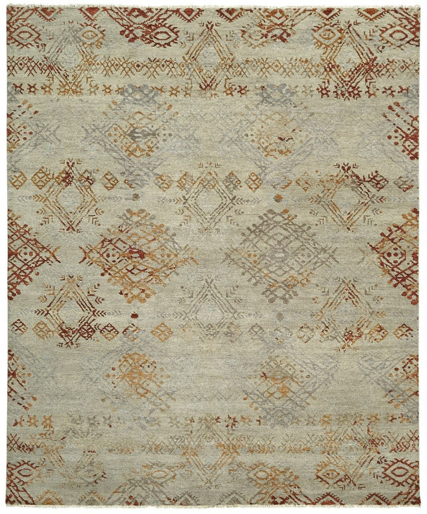 Hand Knotted Wool & Silk Transitional Rug KTS3250