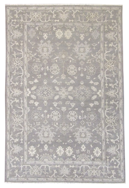 Turk Oushak White Wash 6'0"x9'0" Hand-knotted Rug -W865