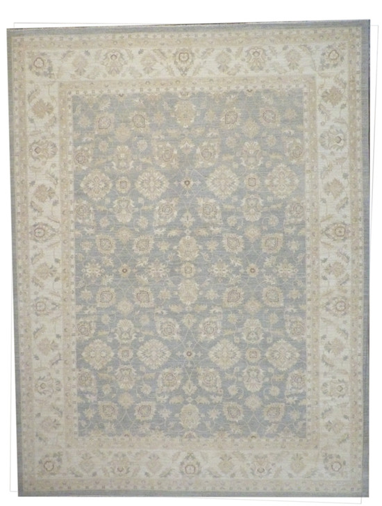 Oushak Chobie Natural-dye 9'0"x12'0" Hand-knotted Rug -w11380