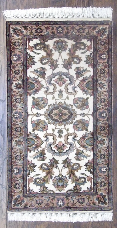 Fine Persian Kashan 2'0"x4'0" Hand-knotted Rug -w11195