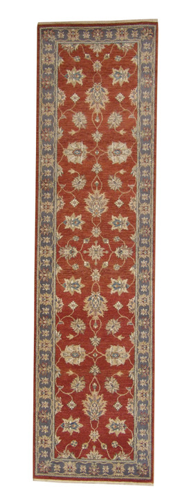 Traditional Indo Zigler Chobie Wool Hand Knotted Rug 2.7x9.10 -w20146