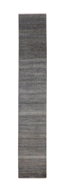 Modern Grass Design Wool/silk Hand Knotted Rug 2.6X14.0 -w20168
