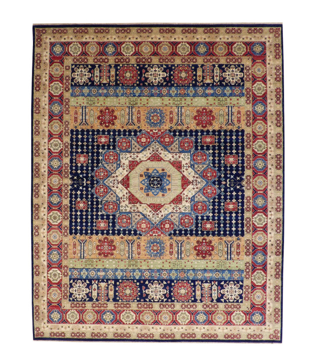 Traditional Mamluk Design Wool Hand Knotted Rug 8x10 -w3104
