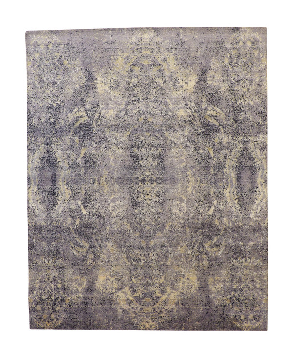 Modern Ikat Design Wool Hand Knotted Rug 8x10 -w5047
