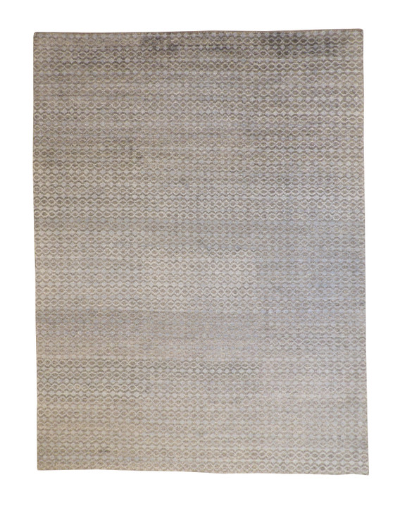 Modern Distressed Morrocan design Wool Hand knotted Rug 9x12 - w2279