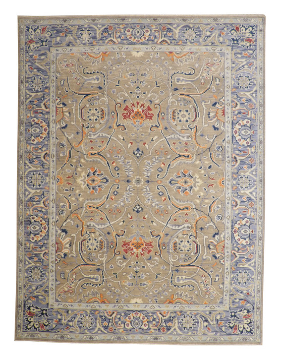 Oushak Colorful Zigler Wool Hand knotted Rug 9x12 - w20195