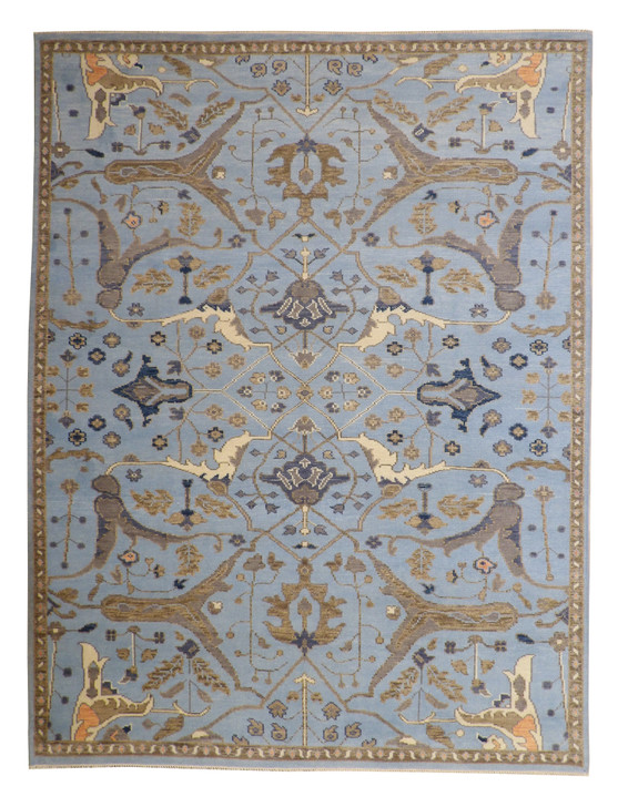 Oushak Zigler Wool Hand knotted Rug 9x12 - w20197