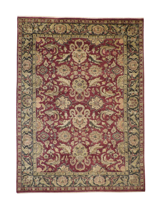 Traditional Fine Mashad Wool Hand knotted Rug 9x12 - w20033