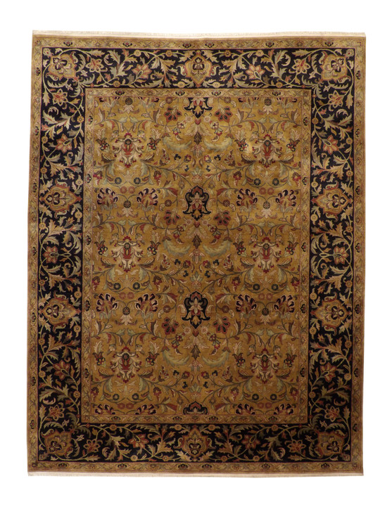 Traditional Jaipur Antique Wash Wool Hand knotted Rug 9x12 - w5031