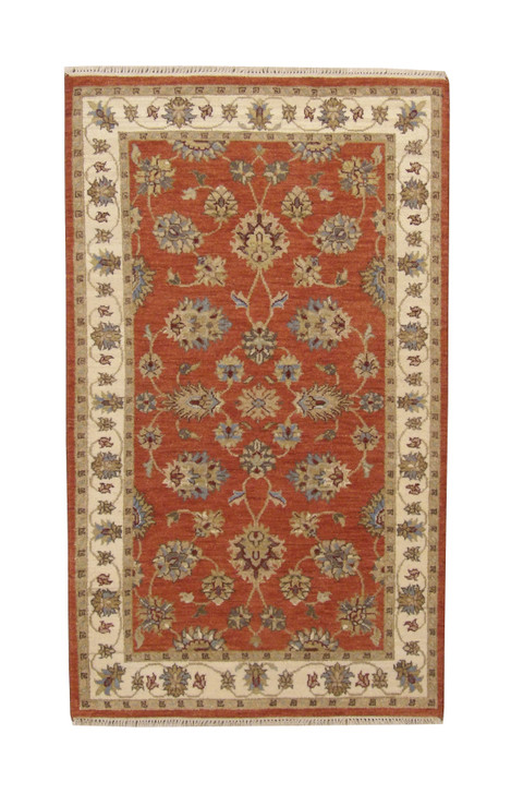 Oushak Agra Chobie Wool Hand Knotted Rug 3x5 - w20152