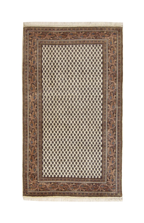 Traditional Indo Mir Wool Hand Knotted Rug 3x5 - w2195