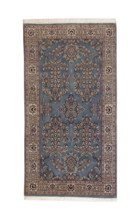 Traditional Indo Sharookh Wool Hand Knotted Rug 3x5 - w2183