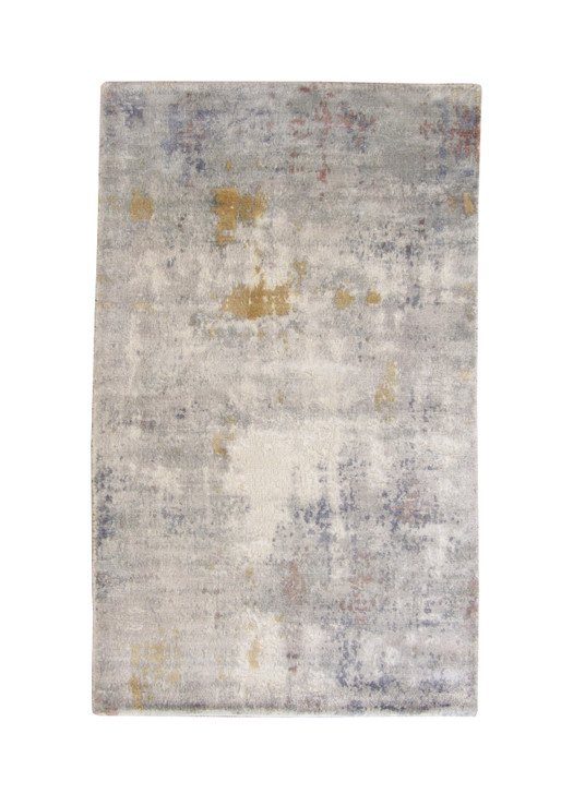Transitional Abstract Broken Design Wool Hand Knotted Rug 3x5 - w5059