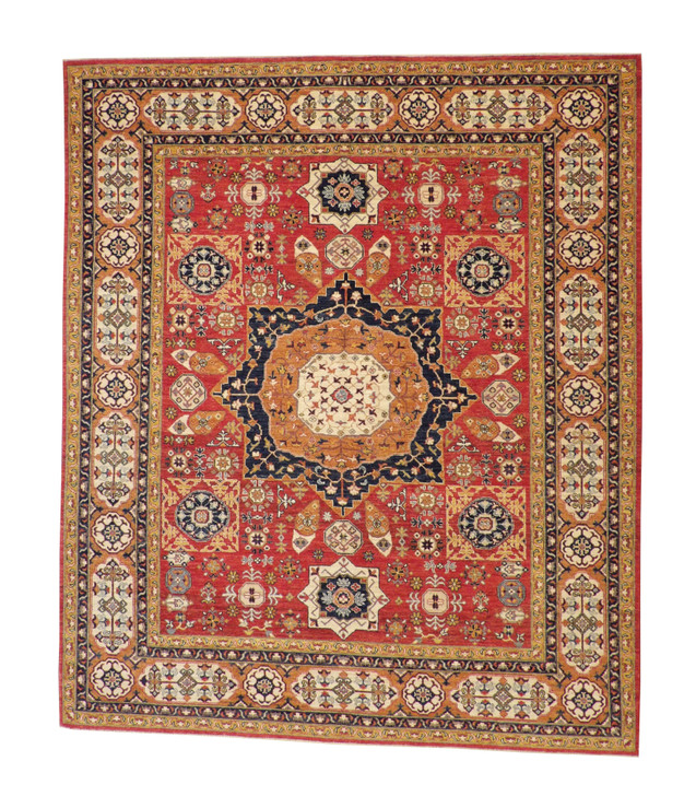 Tribal Vege-dye Mamluk Wool Hand Knotted Rug 8.0x10.0 - w5096