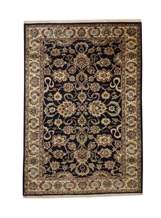 Traditional Indo Mashad Wool Hand Knotted Rug 6X9 - w2263