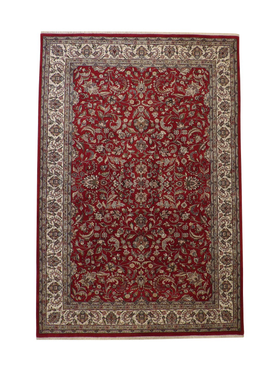 Traditional Indo Heraki Wool Hand Knotted Rug 6X9 - w2234