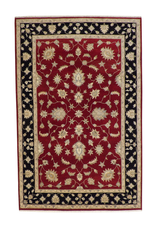 Tribal Agra Zigler Wool Hand Knotted Rug 6X9 - w20124