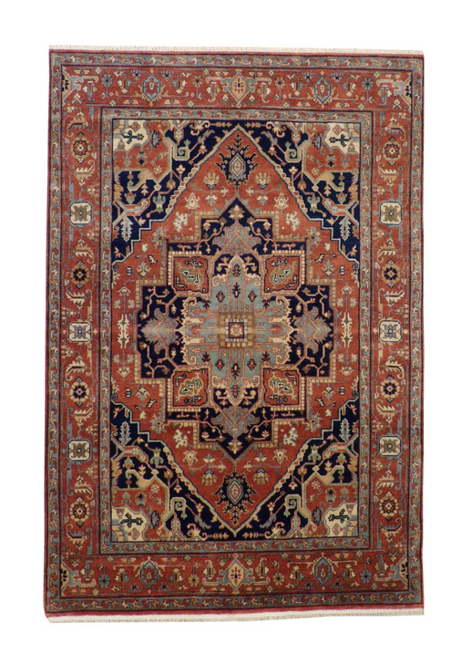 Traditional Antique Sherapi Wool Hand Knotted Rug 6X9 - W20101