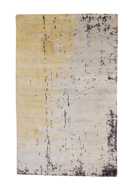 Modern Abstract Design Viscose Hand knotted Rug 5.0X8.0 - w2338