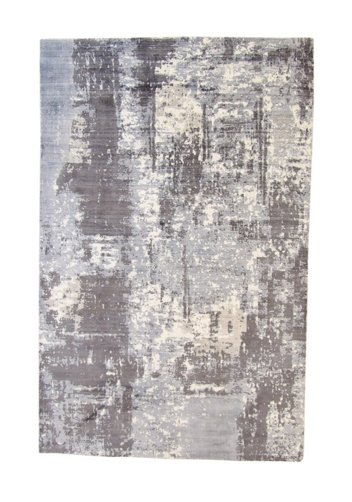 Modern Abstract Design Viscose Hand Loom Rug 5.0X8.0 - w5144