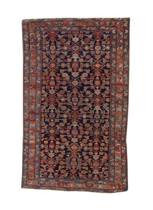 Traditional Antique Mir 1910's Wool Hand Knotted Rug 5.0X8.0 - w3058