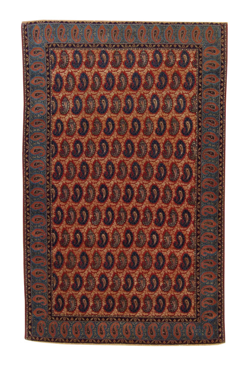 Traditional Antique Peasley Kerman 1910's Wool/silk Hand Knotted Rug 5.0X8.0 - w3052