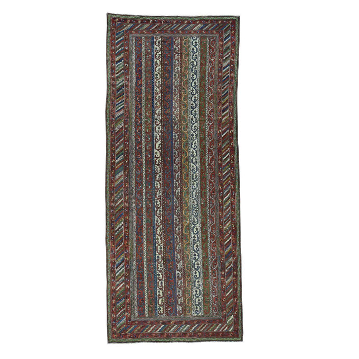 Antique Wool Hand Knotted Rug Multicolored Multicolored 6.5X15.6 -O034421