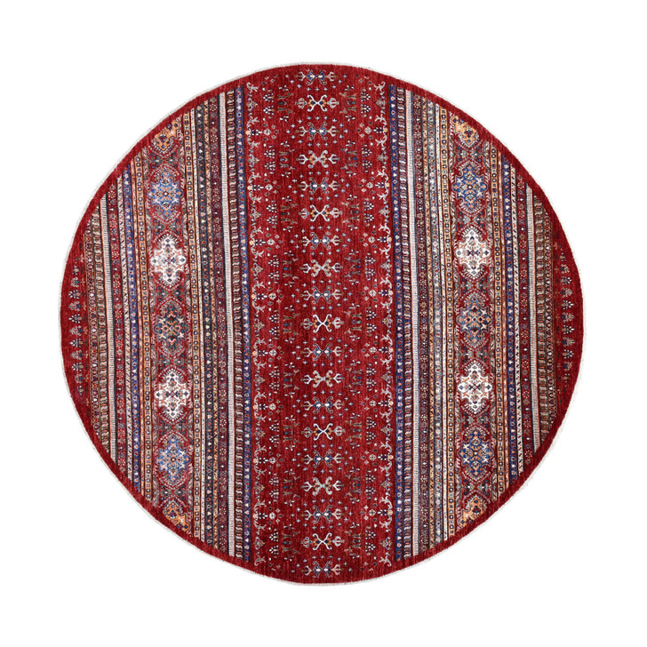 Kazak Wool Hand Knotted Rug Red No Border 9.7X9.7 -O054958
