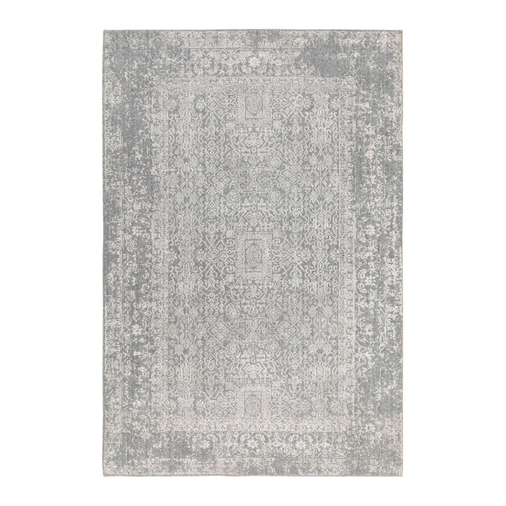 Modern and Contemporary Wool & Art Silk Hand Loomed Rug Grey No Border 5.10X9.1 -O058409