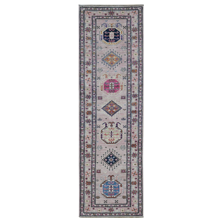 Kazak Wool Hand Knotted Rug Pink Pink 2.8X8.10 -O087504