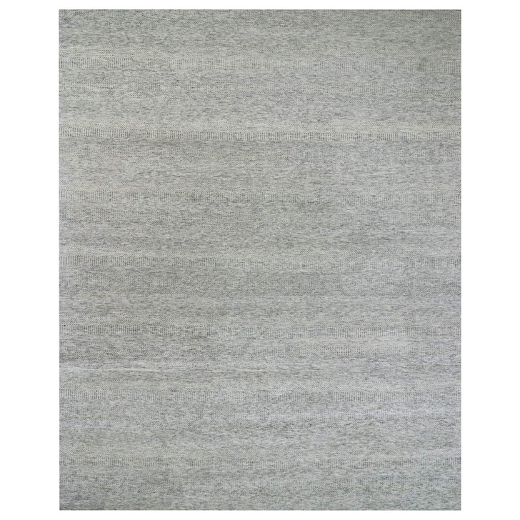 Modern and Contemporary Wool Hand Knotted Rug Grey No Border 12.0X15.0 -O079865