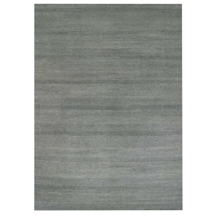 Modern and Contemporary Wool Hand Knotted Rug Grey No Border 13.11X18.1 -O079692