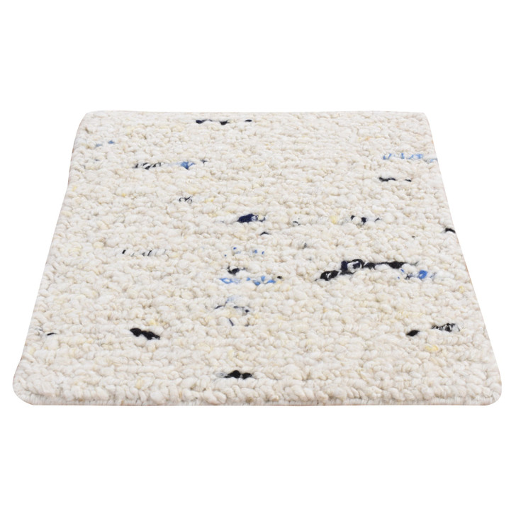 Modern and Contemporary Wool Hand Knotted Rug Ivory No Border 1.9X1.9 -O087413