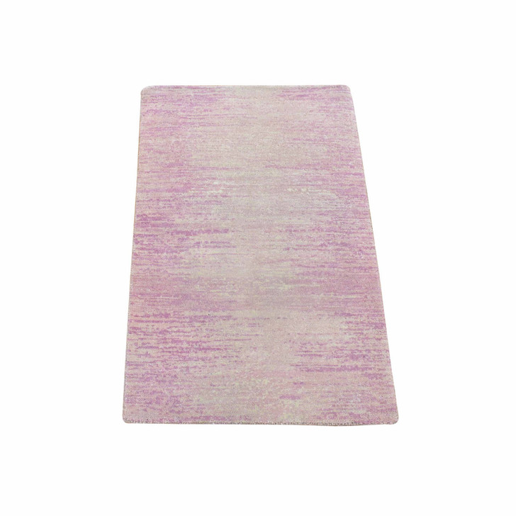 Modern and Contemporary Wool Hand Knotted Rug Pink No Border 2.2X3.3 -O080358