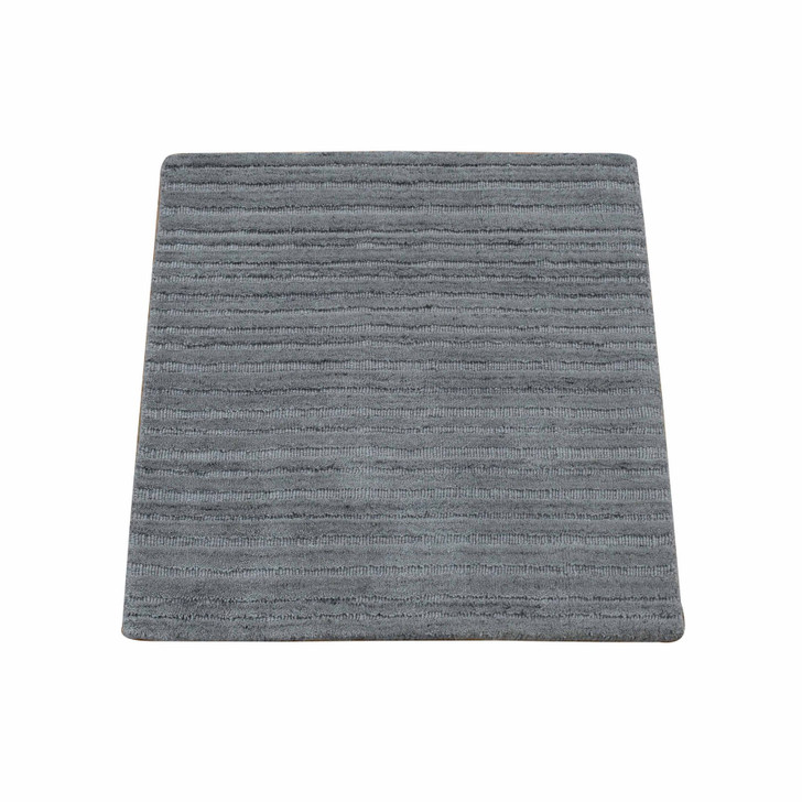 Modern and Contemporary Wool Hand Loomed Rug Grey No Border 2.0X2.1 -O080365