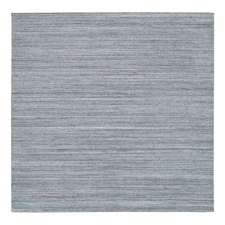 Modern and Contemporary Wool Hand Loomed Rug Grey No Border 8.1X8.1 -O065561