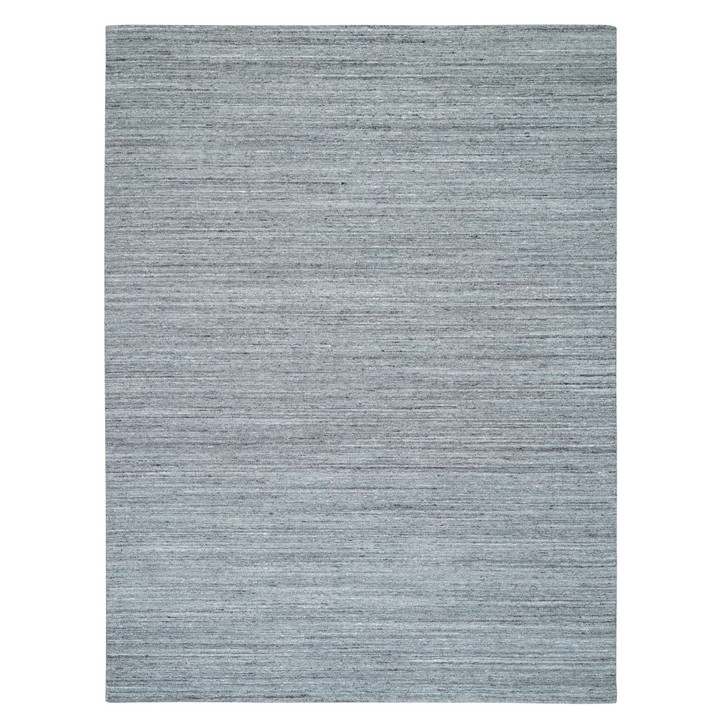 Modern and Contemporary Wool Hand Loomed Rug Grey No Border 9.0X12.0 -O065553