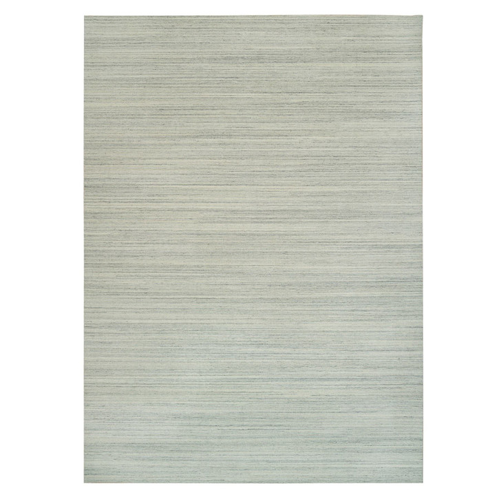 Modern and Contemporary Wool Hand Loomed Rug Ivory No Border 10.1X14.0 -O090125