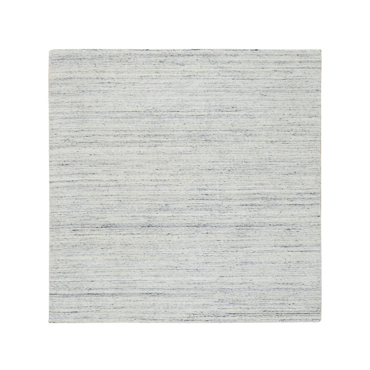 Modern and Contemporary Wool Hand Loomed Rug Ivory No Border 6.0X6.0 -O064773