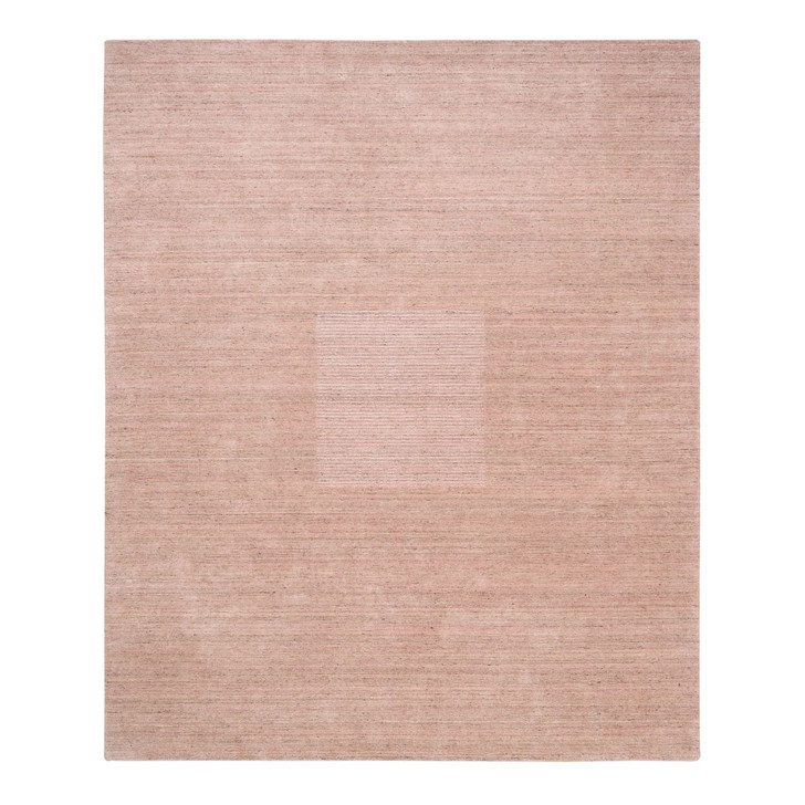 Modern and Contemporary Wool Hand Loomed Rug Pink No Border 8.2X10.0 -O063489