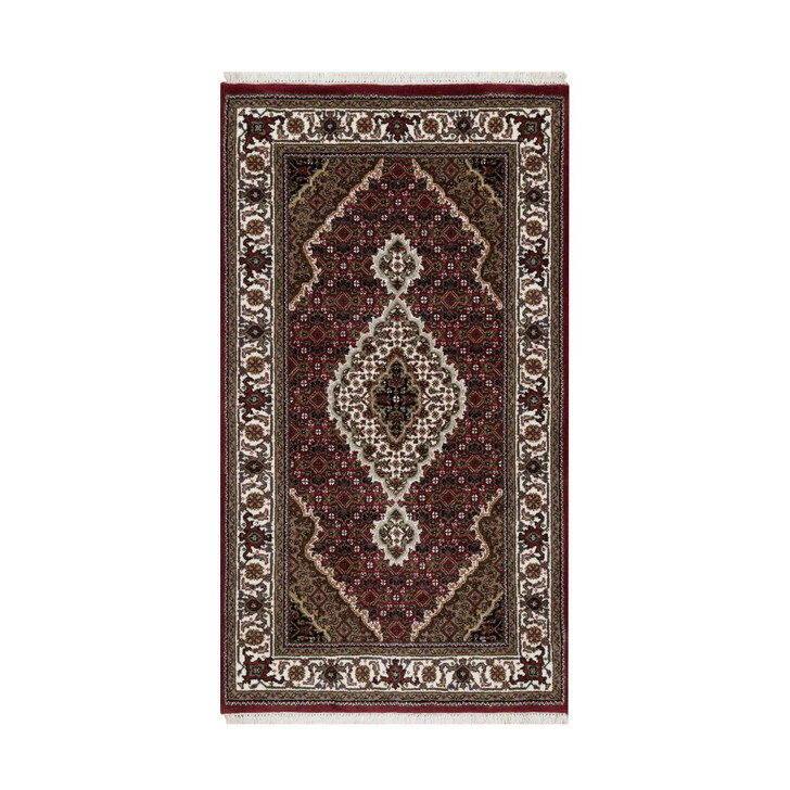 Traditional Wool Hand Knotted Rug Red 2.10X5.2  -O090990