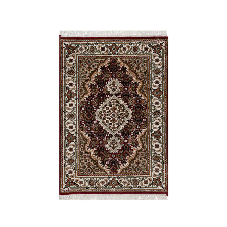 Traditional Wool Hand Knotted Rug Red 2.0X3.0  -O090993
