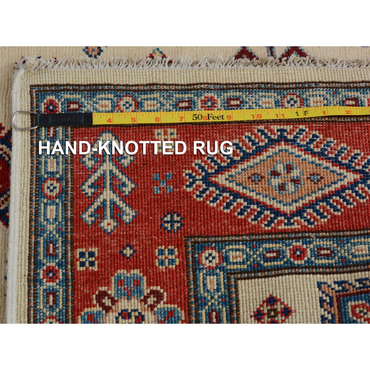 Kazak Wool Hand Knotted Rug Red 4.0x5.10 -O057067