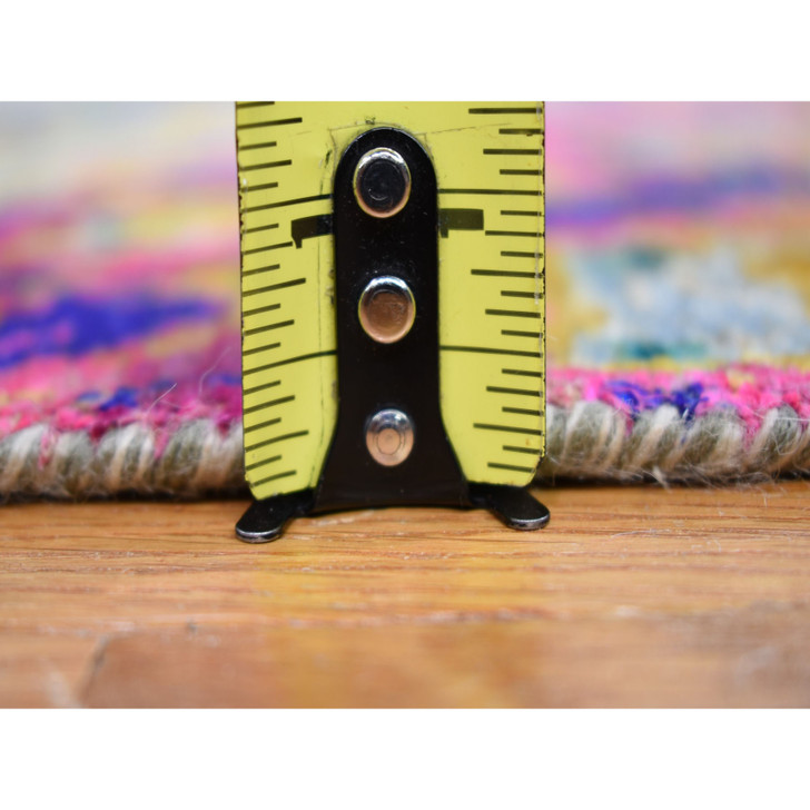 Transitional Wool & Sari Silk Hand Knotted Rug Yellow 4.9x6.7 -O059151