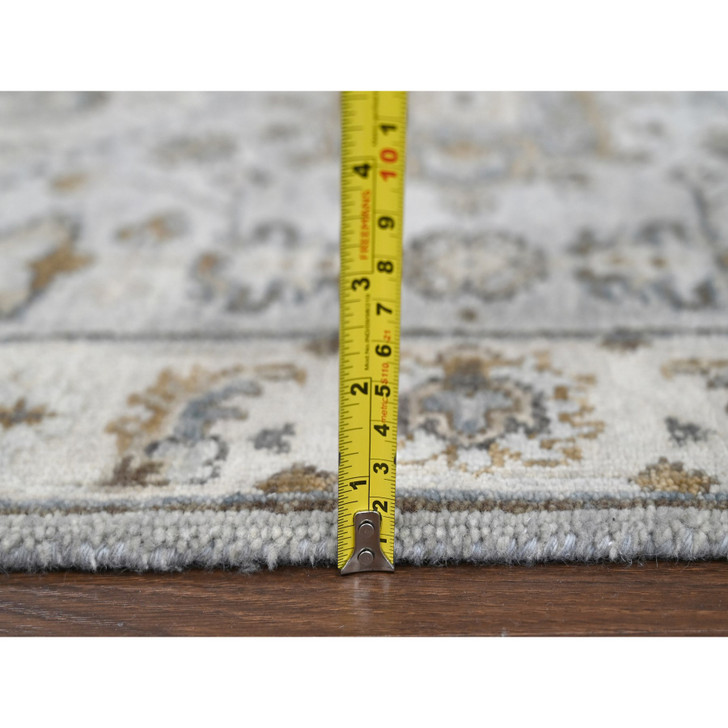 Heriz Wool Hand Knotted Rug Grey 2.7x25.10 -O084731