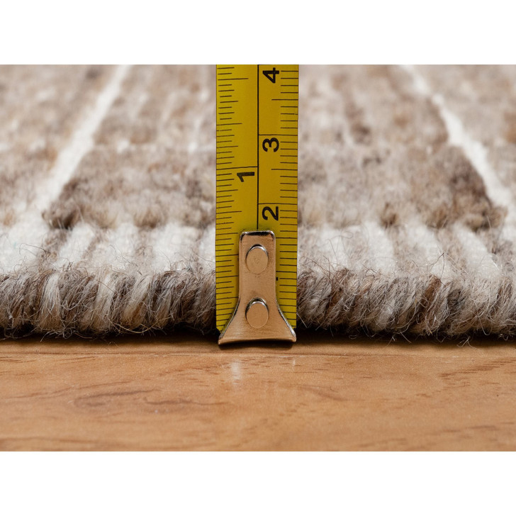 Modern and Contemporary Wool Hand Loomed Rug Brown 2.2x3.1 -O091071