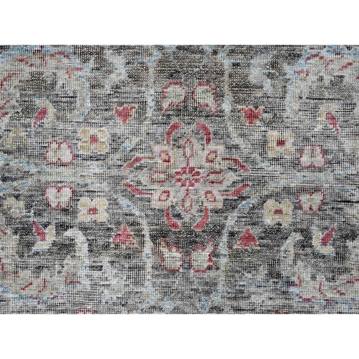 Oushak And Peshawar Wool Hand Knotted Rug Black 8.6x11.5 -O010135